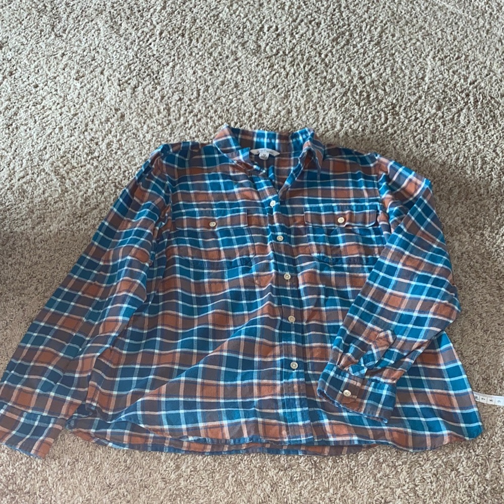 Signature Blue and Brown Plaid Shirt